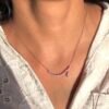 925 Sterling silver curved necklace