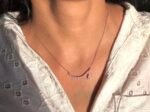 925 Sterling silver curved necklace