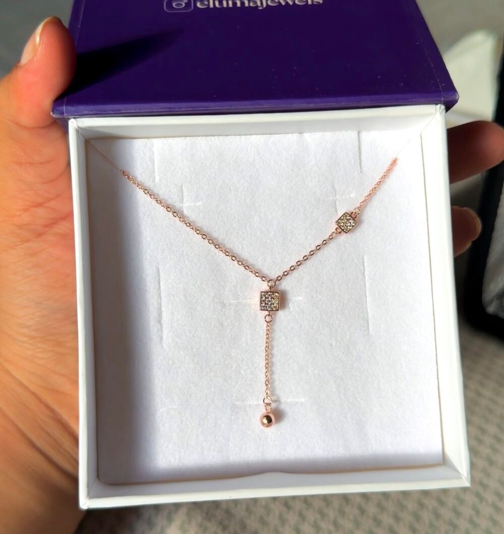 Lariat Chain 925 Sterling Silver (Rose Gold)