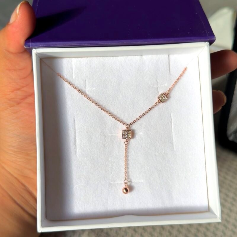 Lariat Chain 925 Sterling Silver (Rose Gold)