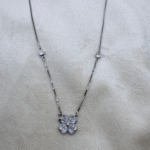 four clover necklace made with fine 925 sterling silver
