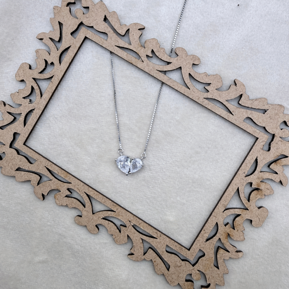 toi et moi necklace made with fine 925 sterling silver