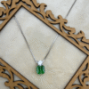 blue crystal necklace made with fine 925 sterling silver