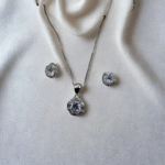 white circle pendant set made with fine 925 sterling silver (copy)