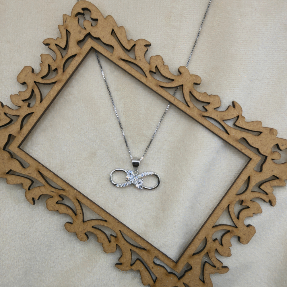 mini square princess pendant set made with fine 925 sterling silver (copy)