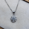 four petal flower pendant made with fine 925 sterling silver