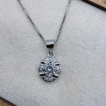 four petal flower pendant made with fine 925 sterling silver