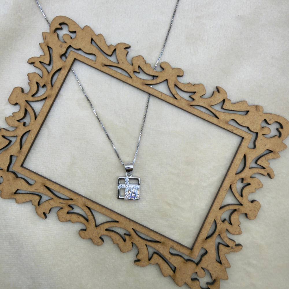four petal flower (2) pendant made with fine 925 sterling silver