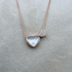 heart mother of pearl necklace rose gold made with fine 925 sterling silver (copy)