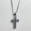 cross diamond pendant made with fine 925 sterling silver