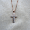 cross diamond pendant made with fine 925 sterling silver
