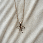 Minimal Rose Gold Bow Pendant