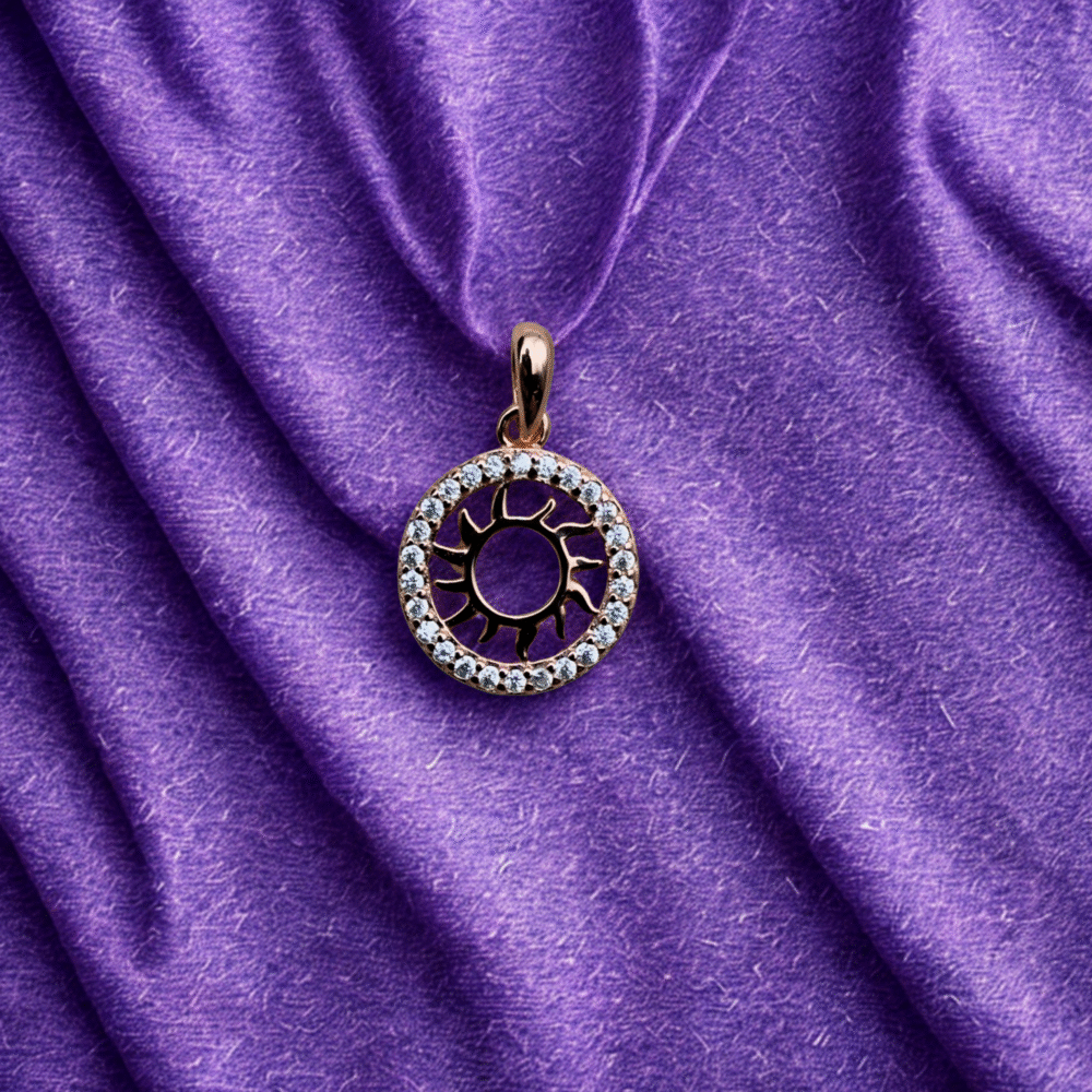 Rose gold Solaris Halo made with fine 925 sterling silver