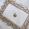 Rose Gold Heart Frame Made with 925 sterling Silver Pendant + Chain