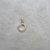 Pavé Rose gold Circle Pendant +chain 925 sterling silver