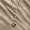 Rose Gold Heart Halo 925 Sterling Silver Pendant + Chain