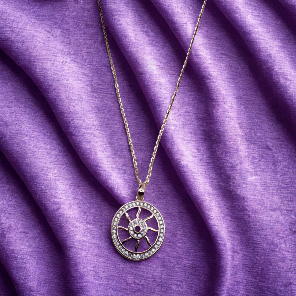 Solaris Sparkle Pendant 925 Sterling Silver Pendant + Chain