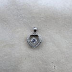 Heartbeat Halo 925 Sterling Silver pendant + Chain