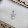 Celestial Pearl Drop 925 Sterling Silver Pendant + Chain