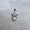 Celestial Pearl Drop 925 Sterling Silver Pendant + Chain