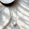 Blue Cluster Necklace 925 Sterling Silver