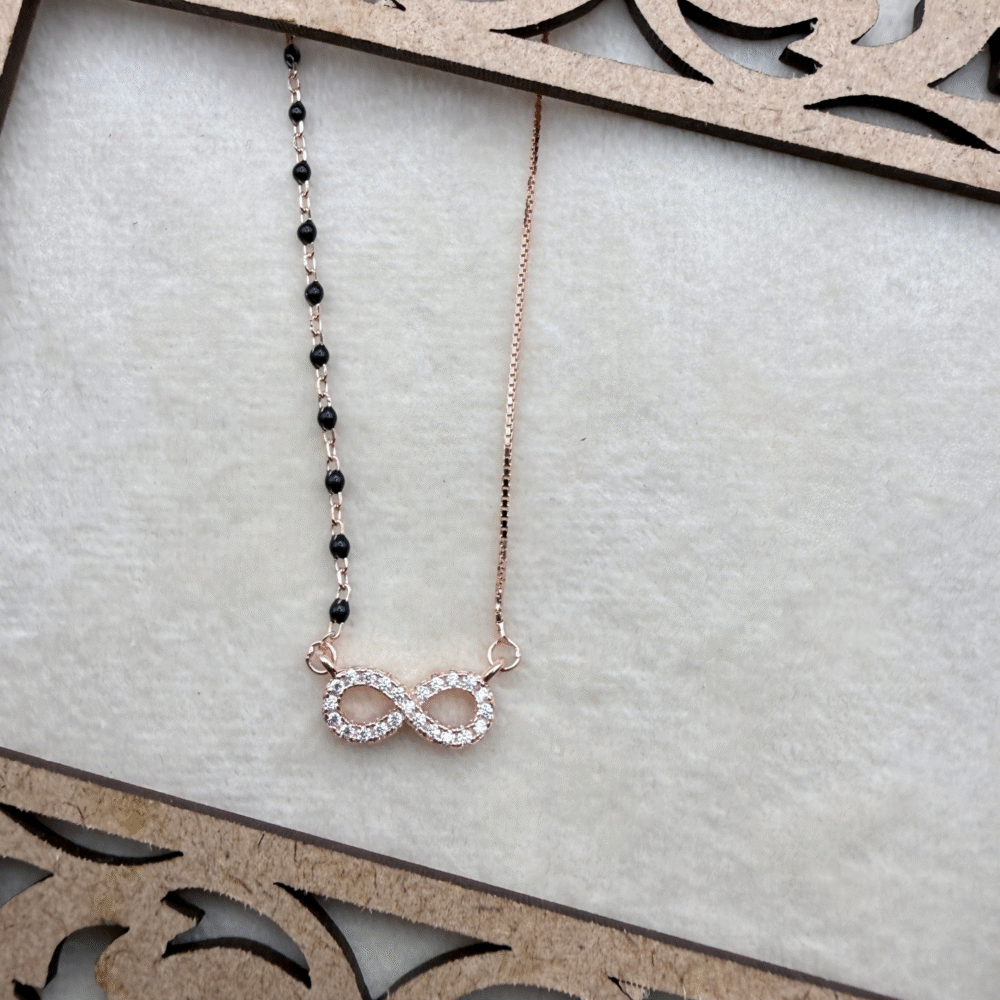 Infinity Mangalsutra Rose Gold 925 Sterling Silver