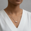 Dual Stone Rose Gold Mangalsutra 925 Silver