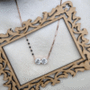 Dual Stone Rose Gold Mangalsutra 925 Silver