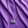 Dual Stone Rose Gold Mangalsutra 925 Silver