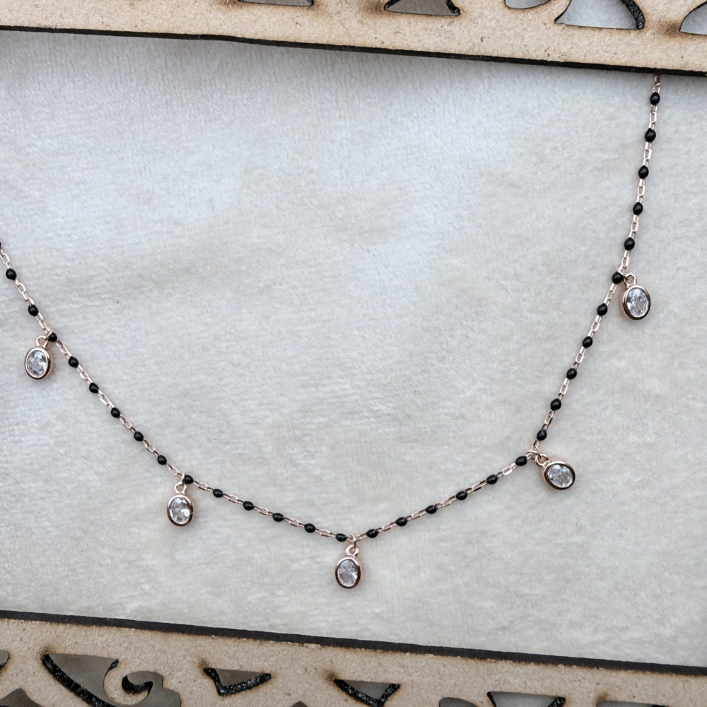 Charm Mangalsutra Rose Gold 925 Sterling Silver