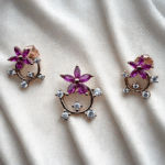 Pink Rose Gold Romantic Petal Charm Pendant Set- Made with 925 sterling silver