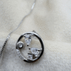 Abstract Circle Pendant Set 925 Sterling Silver