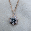 Rose Gold Hexagon Dazzle Pendant Set - Made with 925 sterling silver