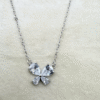 butterfly & clover 925 sterling silver necklace
