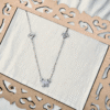 butterfly & clover 925 sterling silver necklace