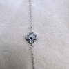 butterfly & clover 925 sterling silver necklace