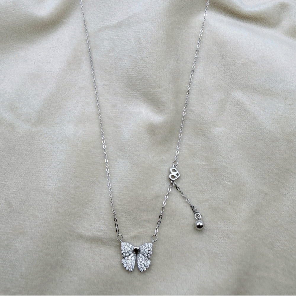Butterfly 925 Sterling Silver Necklace