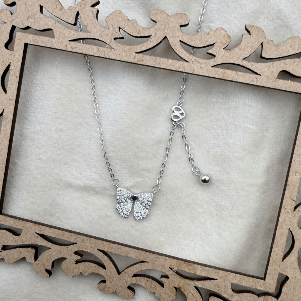 butterfly 925 sterling silver necklace