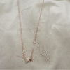 double star necklace rose gold 925 sterling silver necklace