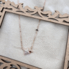 double star necklace rose gold 925 sterling silver necklace