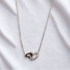 Double Heart Rose Gold 925 Sterling Silver Necklace