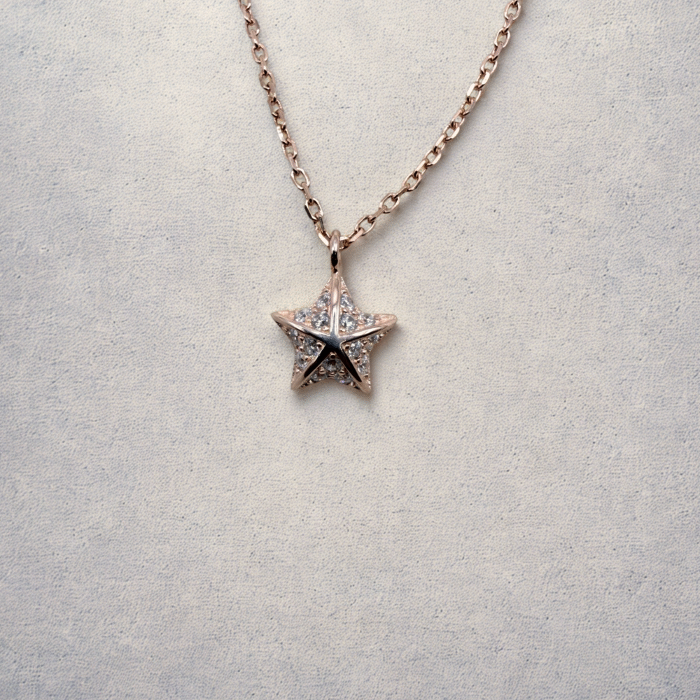 rose gold 925 sterling silver necklace