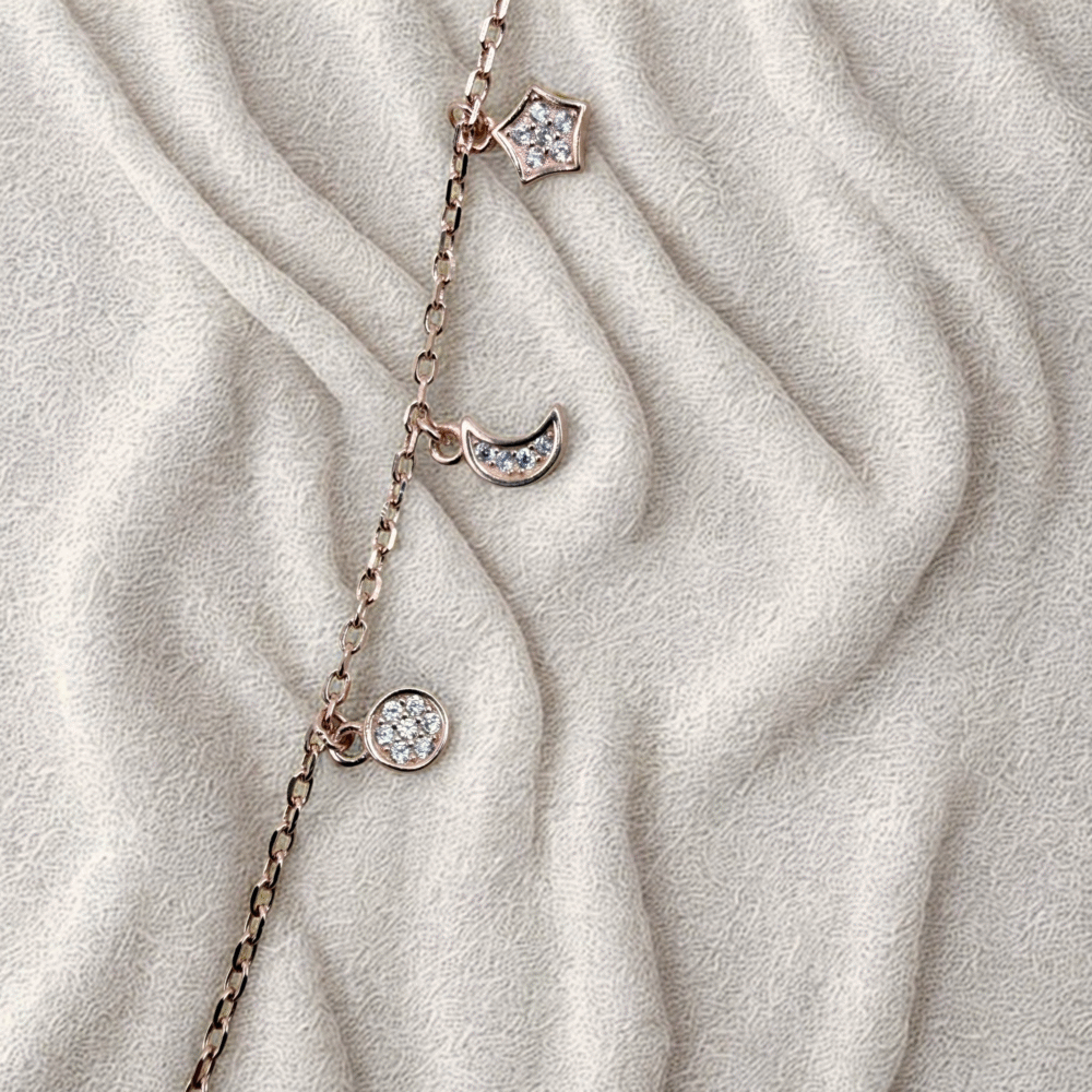 rose gold 925 sterling silver necklace