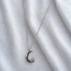 Moon and star Rose Gold 925 Sterling Silver Necklace