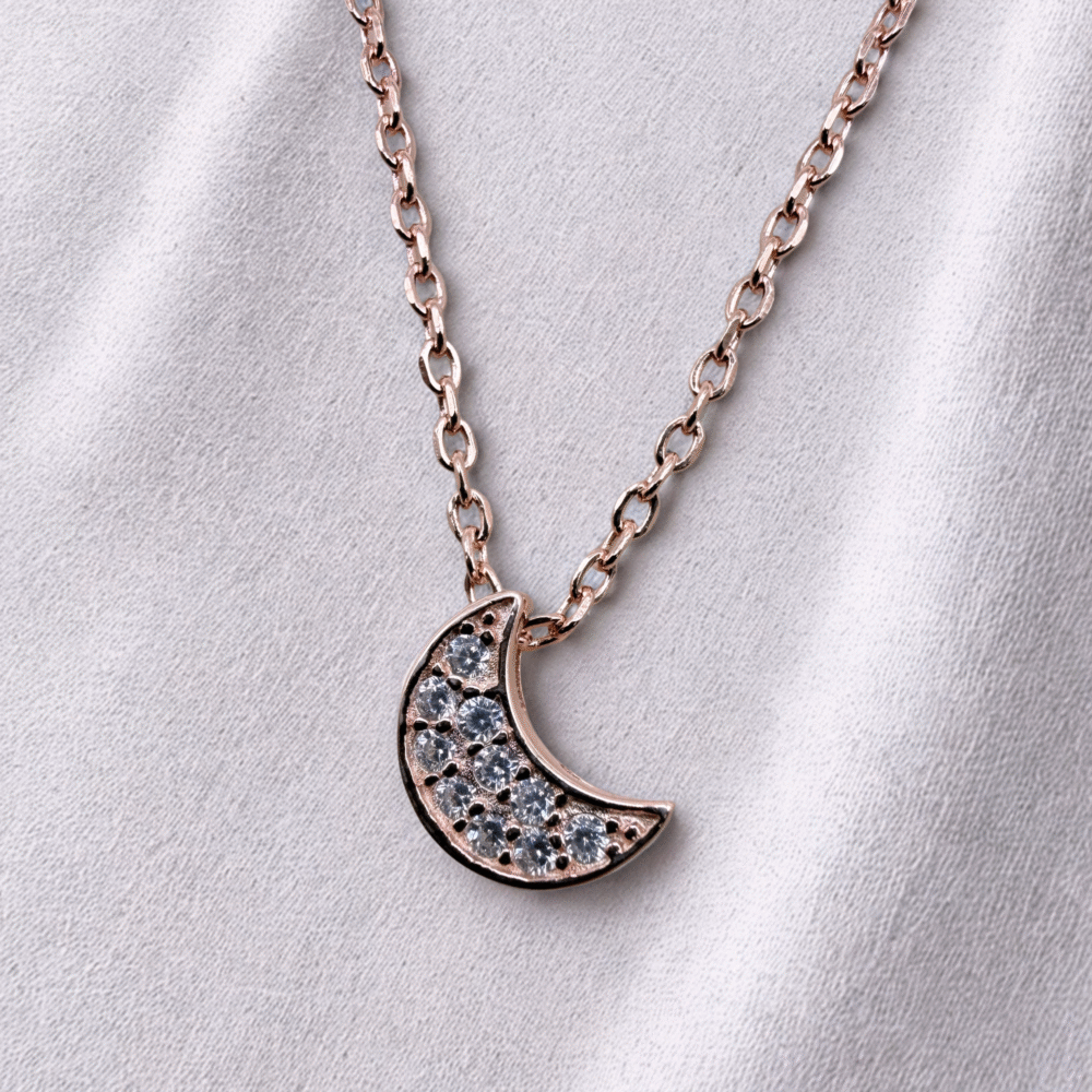 double layer constellations rose gold 925 sterling silver necklace
