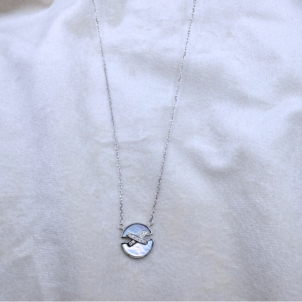Pearl Circle 925 Sterling Silver Necklace