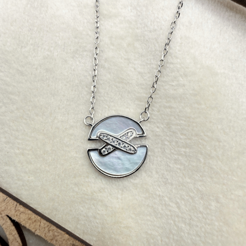 Pearl Circle 925 Sterling Silver Necklace