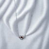 dancing heart 925 sterling silver necklace