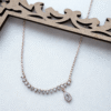 Curved Bar Rose Gold 925 Sterling Silver Necklace