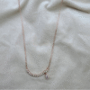 Curved Bar Rose Gold 925 Sterling Silver Necklace